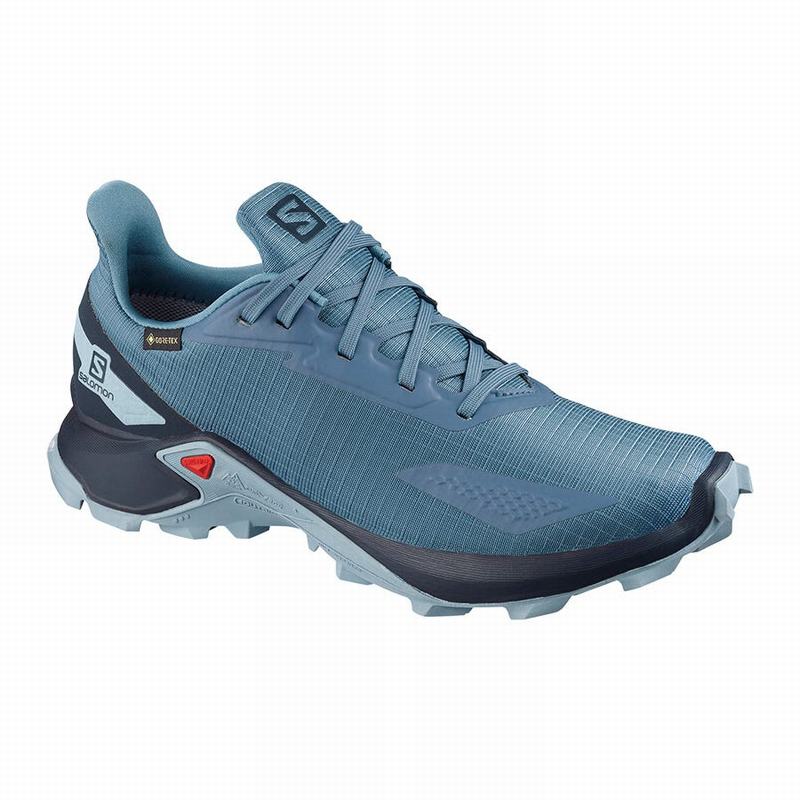 Buty Do Biegania W Terenie Damskie Salomon ALPHACROSS BLAST GTX W - Niebieskie / Granatowe - Polska